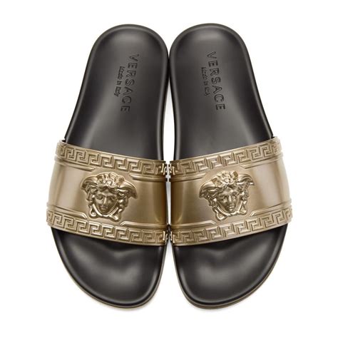 versace gold sliders|versace sliders men.